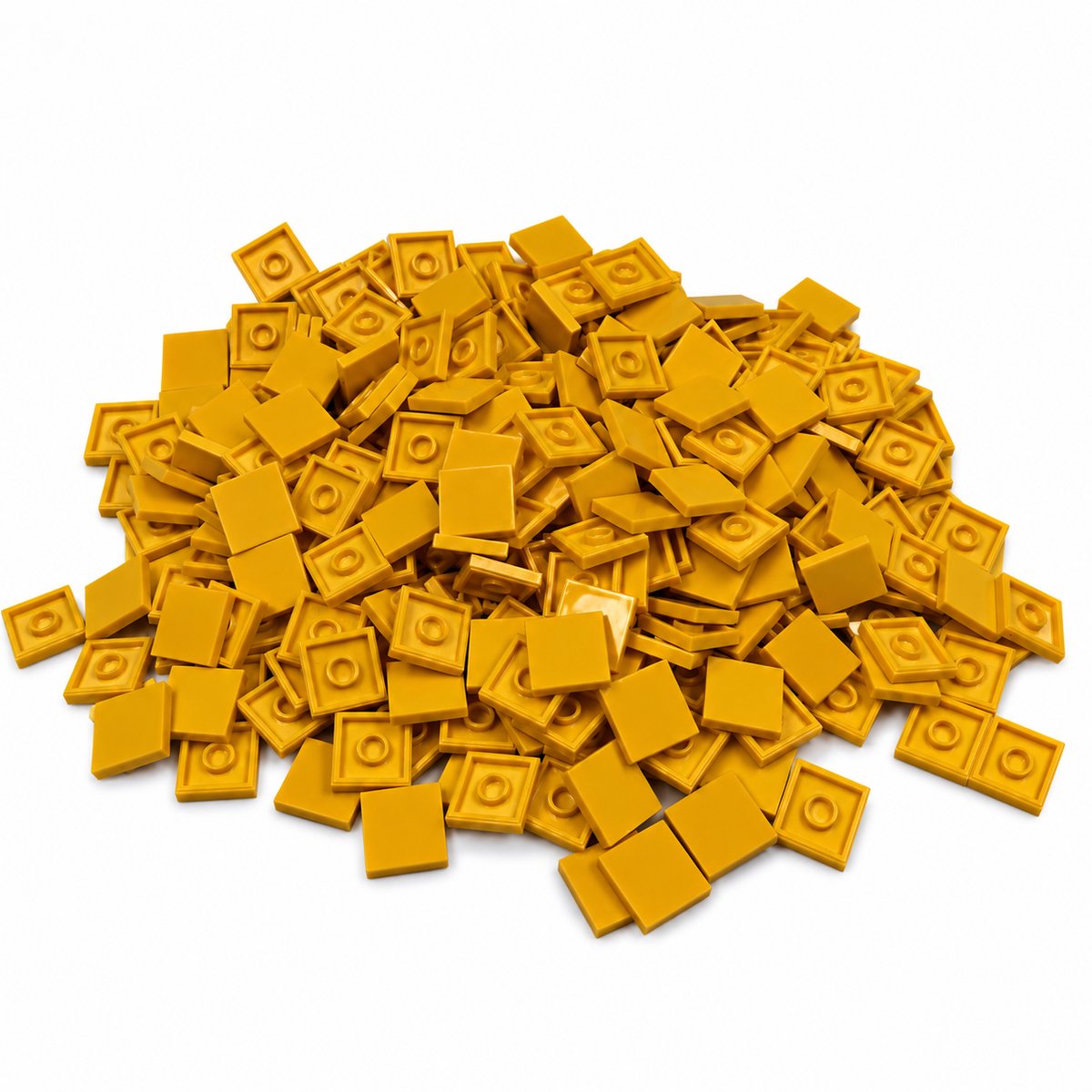 200 Bouwstenen 2x2 tile | Geel | Compatibel met Lego Classic | Keuze uit vele kleuren | SmallBricks