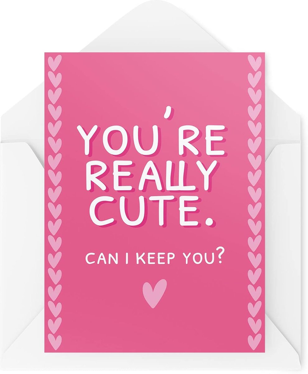 Valentijnsdag kaarten | Koppels kaart | Paar Wenskaart | Je bent echt schattig Can I Keep You |Romantische Vriendje CBH807