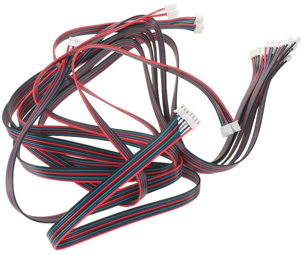 10 Stuks Printer Stappenmotordraad Kabel voor Motoren Nauwkeurige Controle Eenvoudige Installatie Geschikt als Printeraccessoires voor Diverse Toepassingen