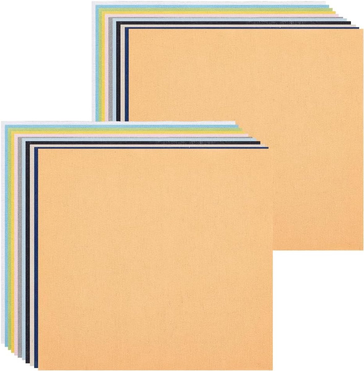 Borduurstof, 22 stuks, 11 kleuren, 250 x 250 mm, voorgesneden borduurwerk, quilten, stof