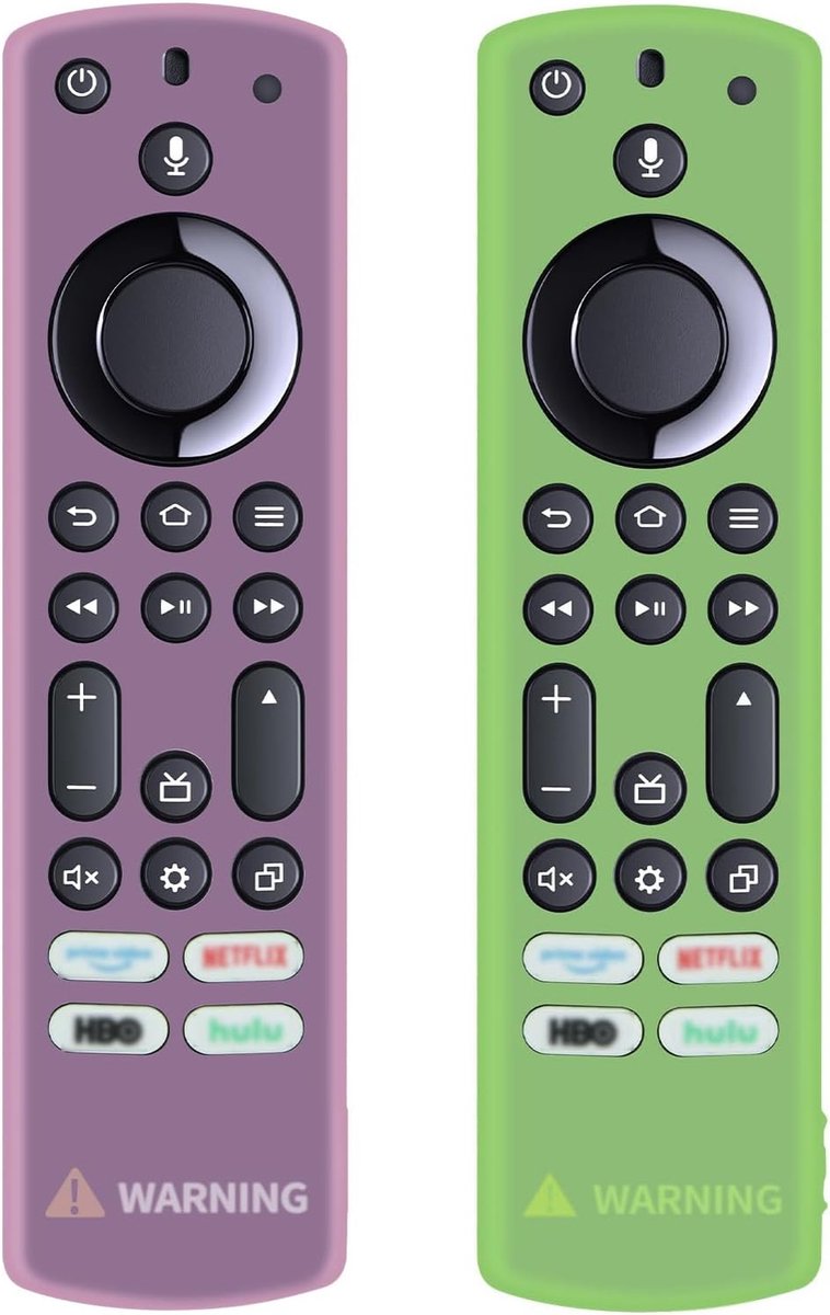 (2 stuks) siliconen beschermhoes vervangende afstandsbediening set voor Stick 4K Max/Toshiba/Insignia/Pioneer/Omni(QLED) serie tv-afstandsbediening (siliconen, lichtroze en lichtgroen)