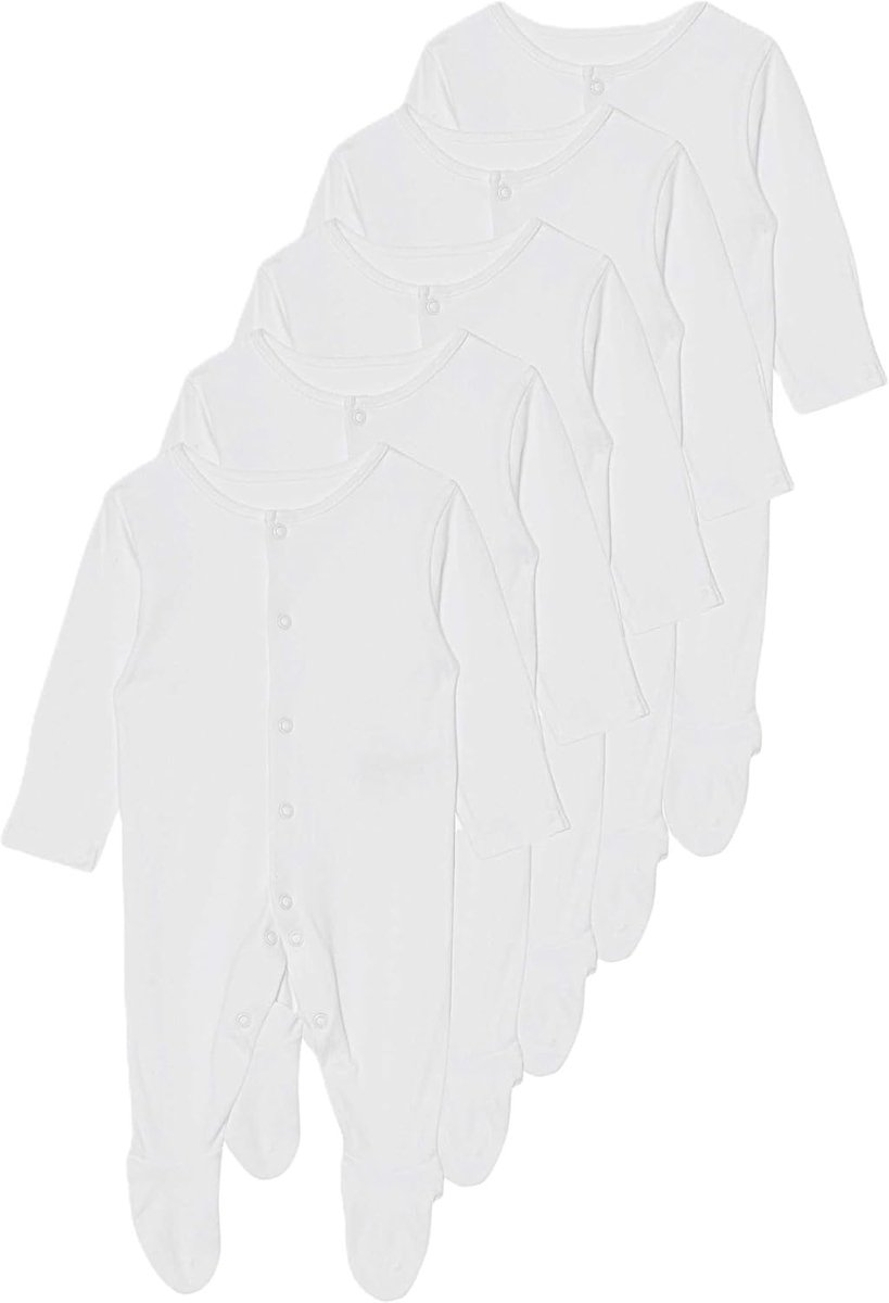 & Spencer Kinderen Babyslaappakje – 5-pack – Normale pasvorm – Unisex voor jongens en meisjes – 100% puur katoen – Antislipmateriaal met krabwantjes – Multipack