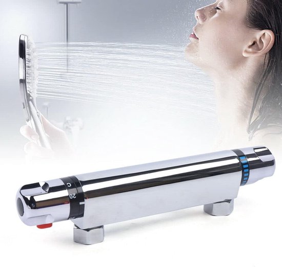 Dailygoods - Douchekraan met Thermostaat - Inbouw Thermostaatdouchekraan met 38°C Veiligheidsknop