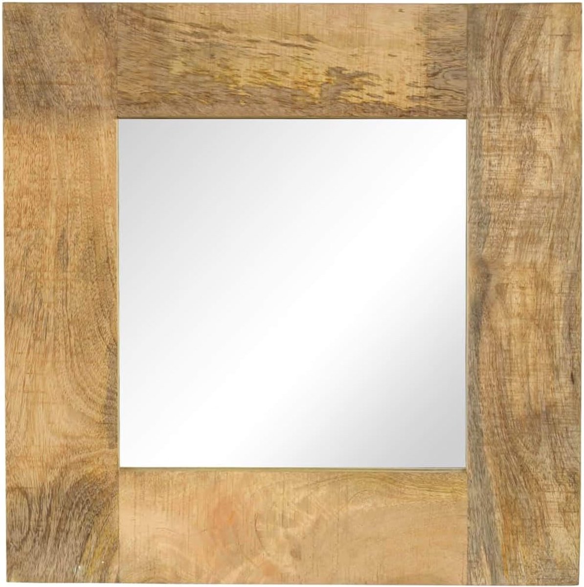 Decoratieve Spiegel, Wandspiegel, Badkamerspiegel, Gangspiegel, Garderobespiegel, Houten Decoratiespiegel, 50 x 50 cm (l x h)