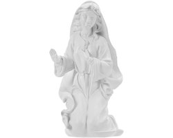Mini-Maagd Maria-beeldje: Beeld van de Heilige Maagd Maria - Wit beeldje van Onze-Lieve-Vrouw van Guadalupe - religieus beeldje voor tafelaltaren
