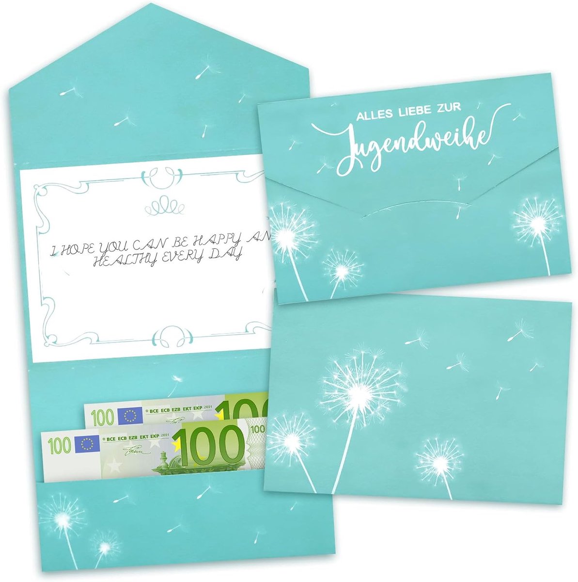 5 stuks jeugdwijding, geldcadeau, geldkaart, envelop, cadeaubon voor geld, voucher, verpakking, kaart, envelop, wenskaart, geldcadeau, huwelijkscadeau