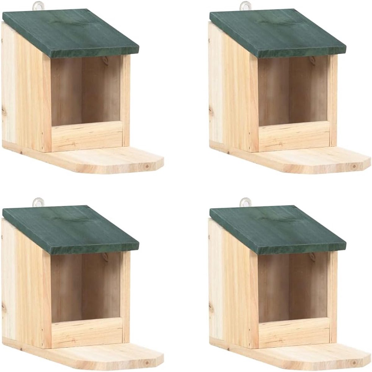 Eekhoornhuisjes met Scharnierend Dak, Voederstation voor Het Voeren van Noten, Sparrenhouten Schuilplaats, Beschermend PVC-bord, Grote Plank voor Tuineekhoorns
