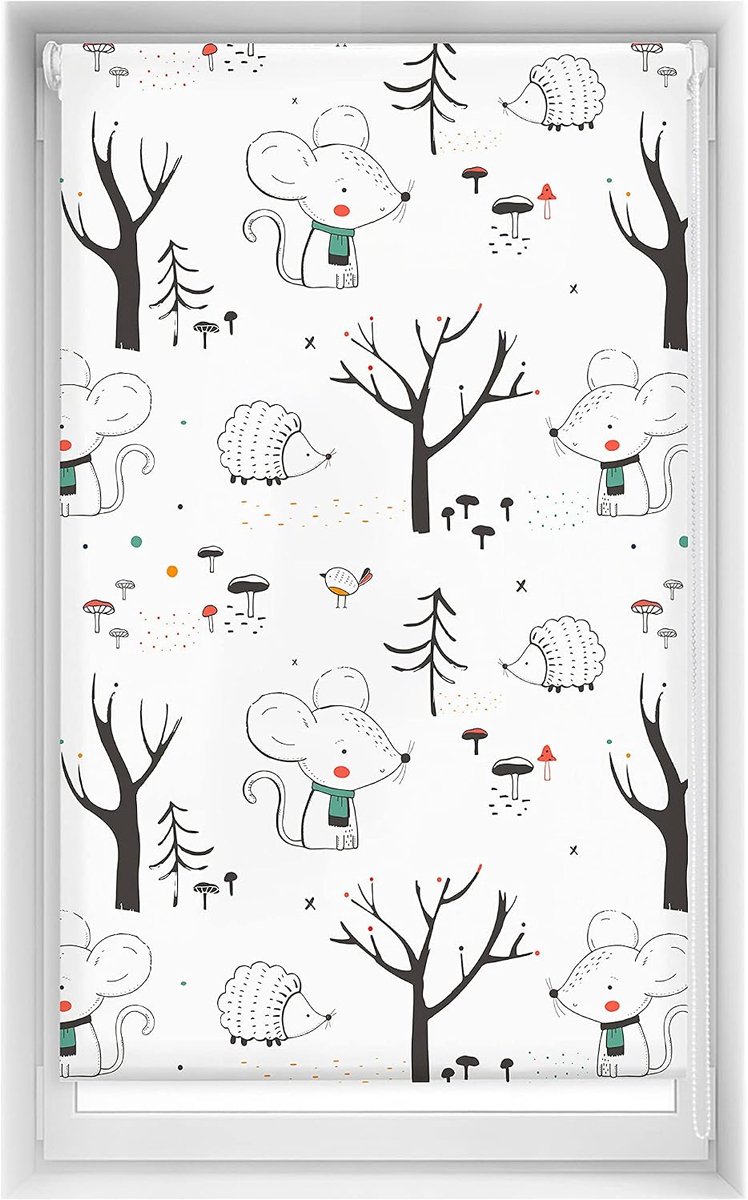 Easy jaloezie zonder boren, bedrukt, lichtdoorlatend, digitale druk, Into The Wood, 90 x 150 cm (breedte x hoogte), stofmaat 87 x 145 cm