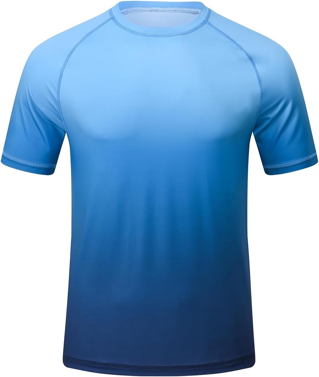 Rashguard UV-shirt voor heren, zwemshirt, UPF 50+, sneldrogend, licht, ademend, geschikt voor surfen en wandelen