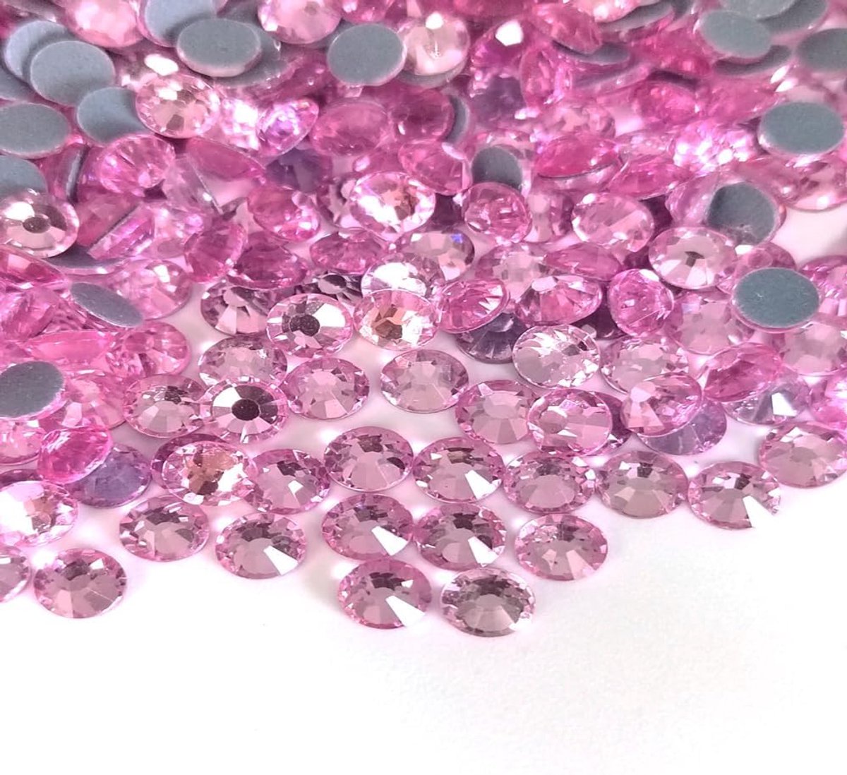 1440 stuks Hotfix strass-steentjes SS16 roze strass-steentjes glas stenen voor kleding schoenen doe-het-zelf handwerk (roze-4 mm)