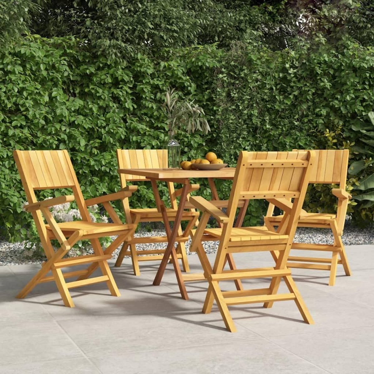 4 stuks, opvouwbaar, 55 x 61 x 90 cm, massief teakstoelen, outdoorstoelen, balkonstoelen, terrasstoelen, vrijetijdsstoelen voor terras, tuin, terras