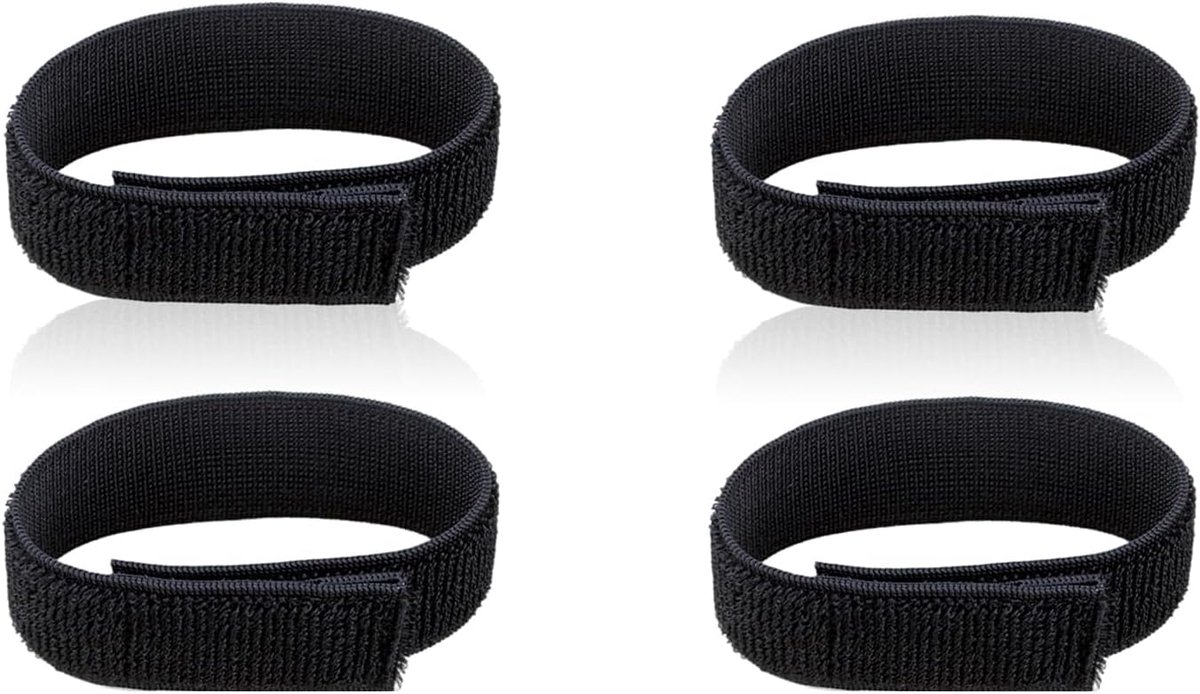 4 stuks verstelbare fietsclips broek elastische fietsriemen veiligheid fietsen broek broek laarzen veiligheidsband voor wandelen, kamperen, steltlopers, vissen, militaire