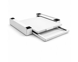 ProductXpert Stacko™ - Stapelkit - Tussenstuk - Uitschuifbare Plank met Handdoekhouder - Wasmachine en Droger - Wit - Antislip