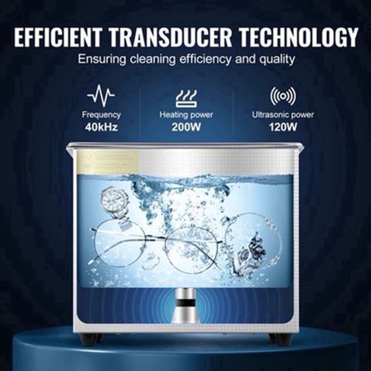 Ultrasone Reiniger - Wasmachine - Ultra Sonic Cleaner - Ultrasone Reiniger Bril - 3L - met Reinigingsmachine Digitale Verwarmer Timer - voor Sieraden Reinigen