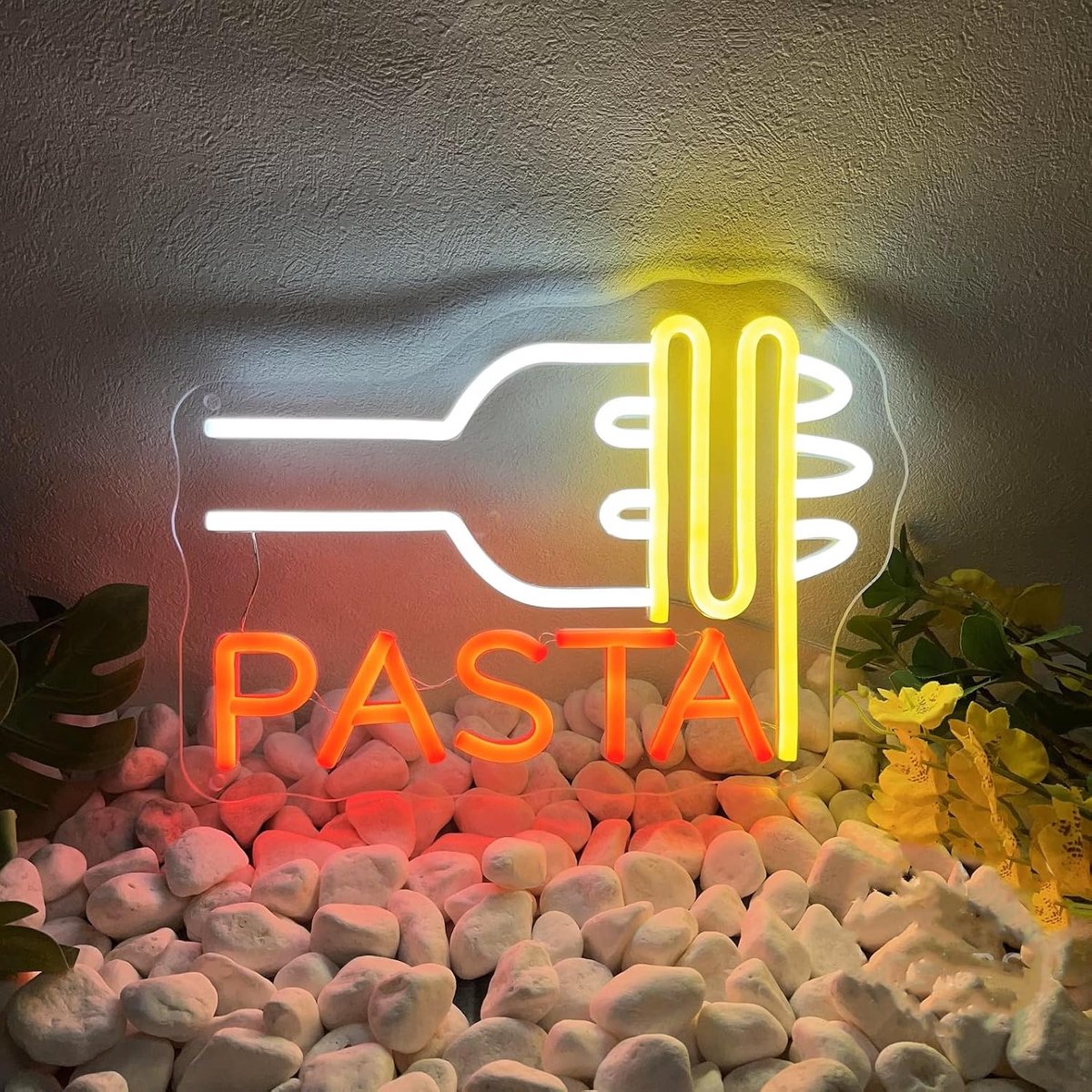 neonbord eten neonlicht Italiaans restaurant noedel LED-licht keuken restaurant levensmiddelenwinkel snackbar muur venster decoratie open zakelijk logo-bord