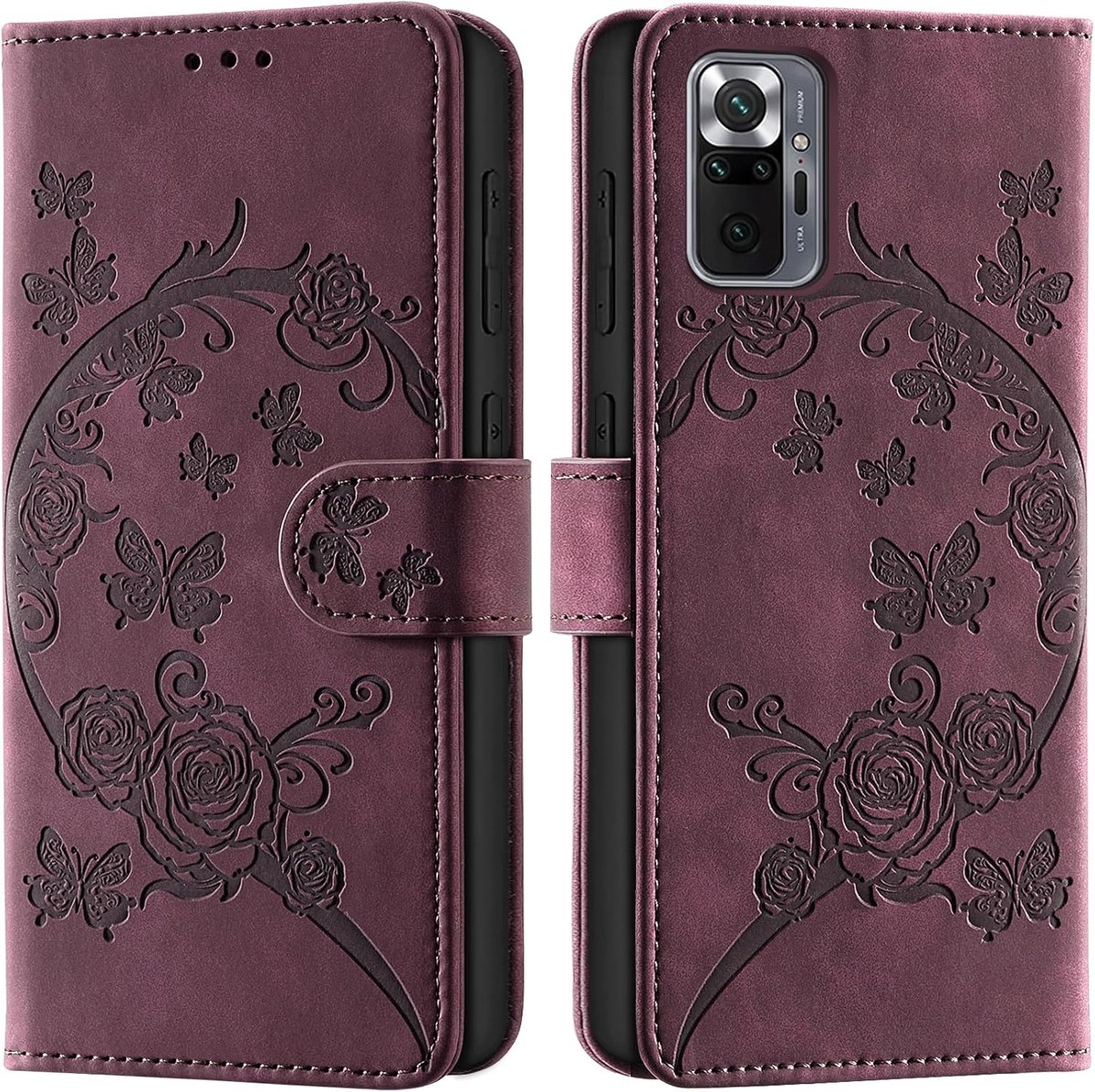 Hoesje voor Xiaomi Redmi Note 10 Pro Max/Note 10 Pro, Burgundië