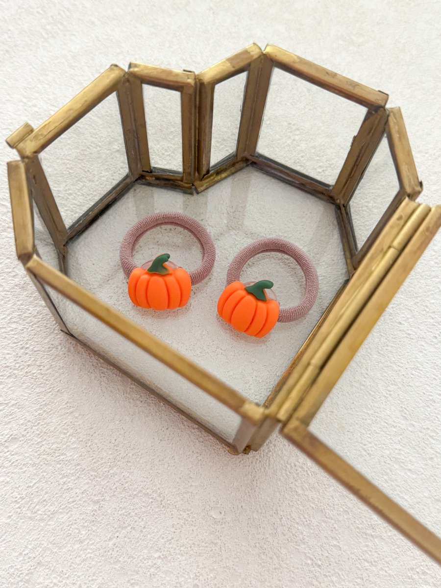 Haarelastiek Pompoen - Haarelastiekje voor Meisjes & Kinderen - Haarelastiekjes voor Peuters & Kleuters - Haaraccessoires Herfst - Verjaardagscadeau