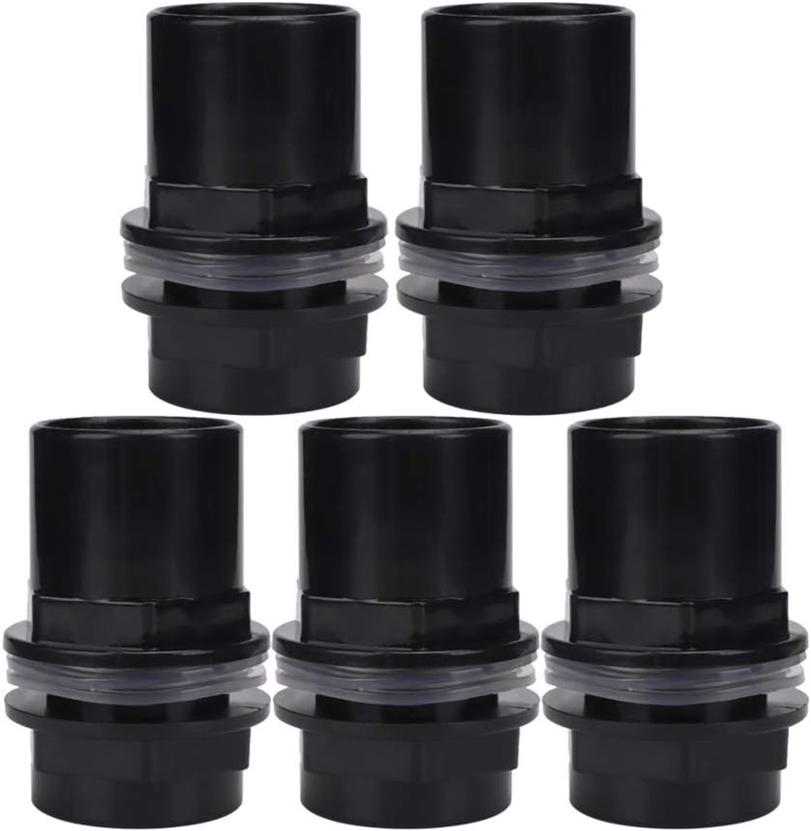 A, pvc-viswaterbuisconverter, 5-delige accessoireset voor luchtpomp, recht scharnier voor 5 stuks, tank-accessoires (40 mm)