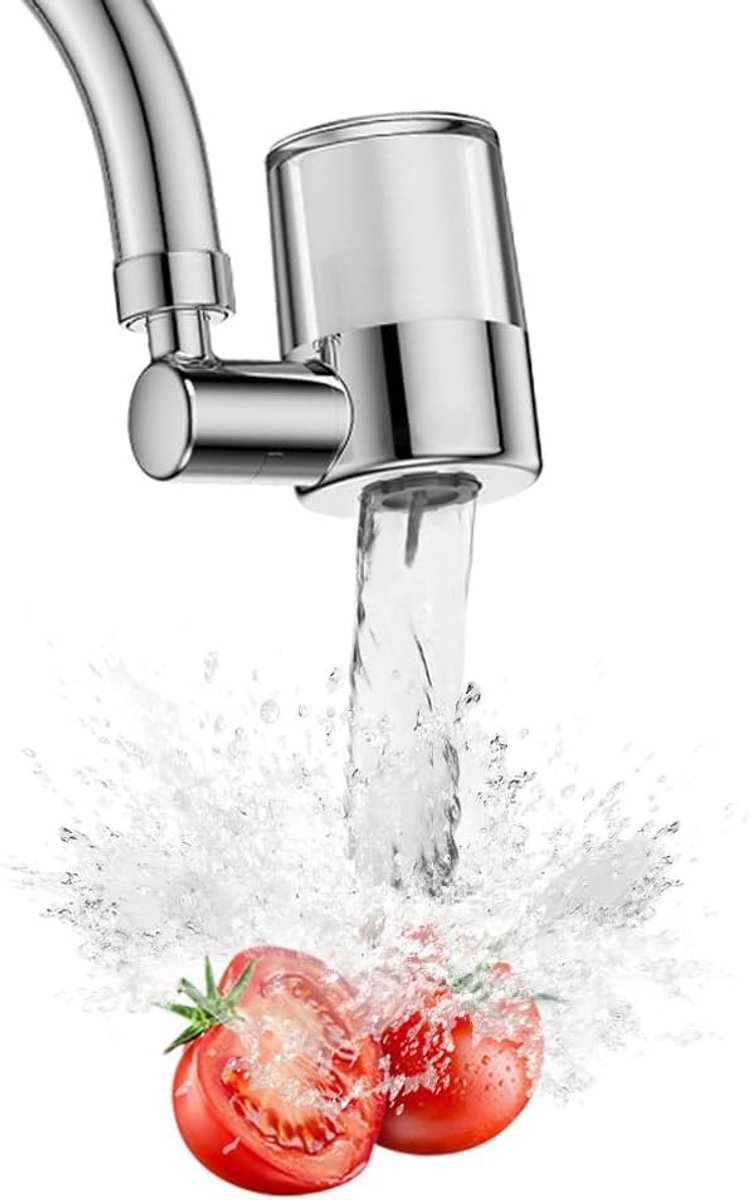 Waterfilter met 2 modi, 720° draaibare waterkraan, waterkraanfilter, kraanopzetstuk met roestvrijstalen filter voor keuken, wastafel, badkamer