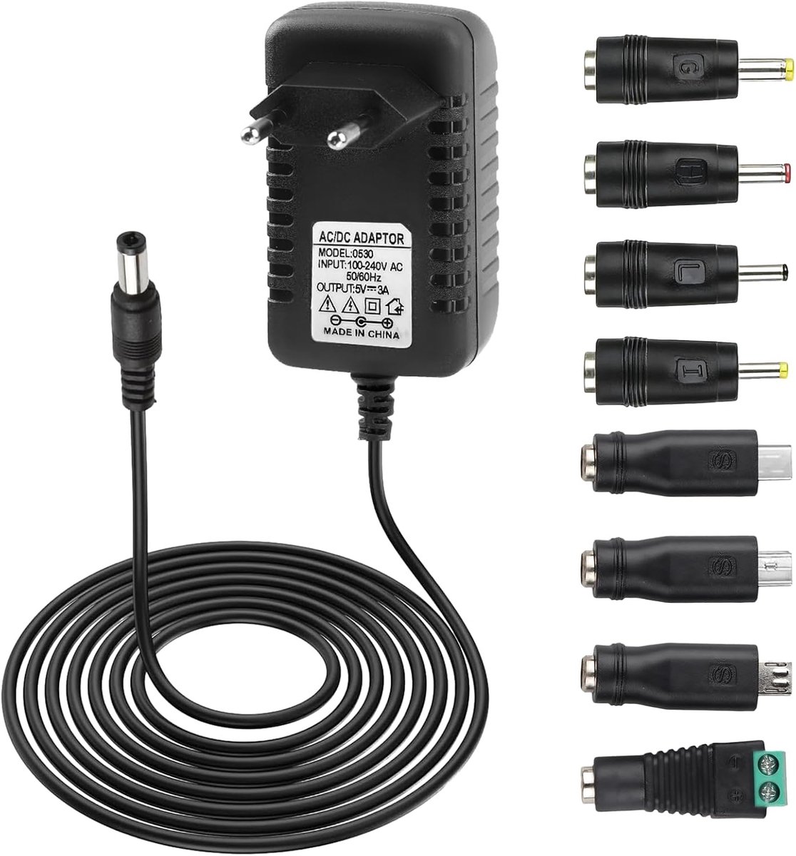 5 V 3 A universele adapter stroomvoorziening AC 100-240 V naar DC 5 V transformator