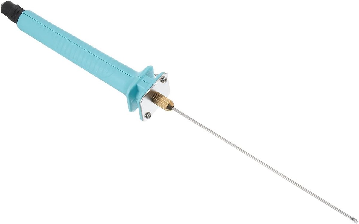Elektrische schuimsnijder 30 W 12 V met metalen pen van 15 cm, blauw handgereedschap voor het snijden van schuim en knutselwerk