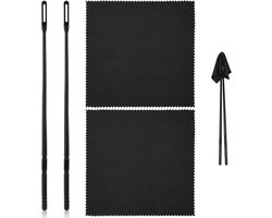 Fluit Reinigingsset (4 Stuks) - 2 Reinigingsdoeken + 2 Reinigingsstokken voor Fluit en Recorder, Perfect voor Instrument Onderhoud en Zorg