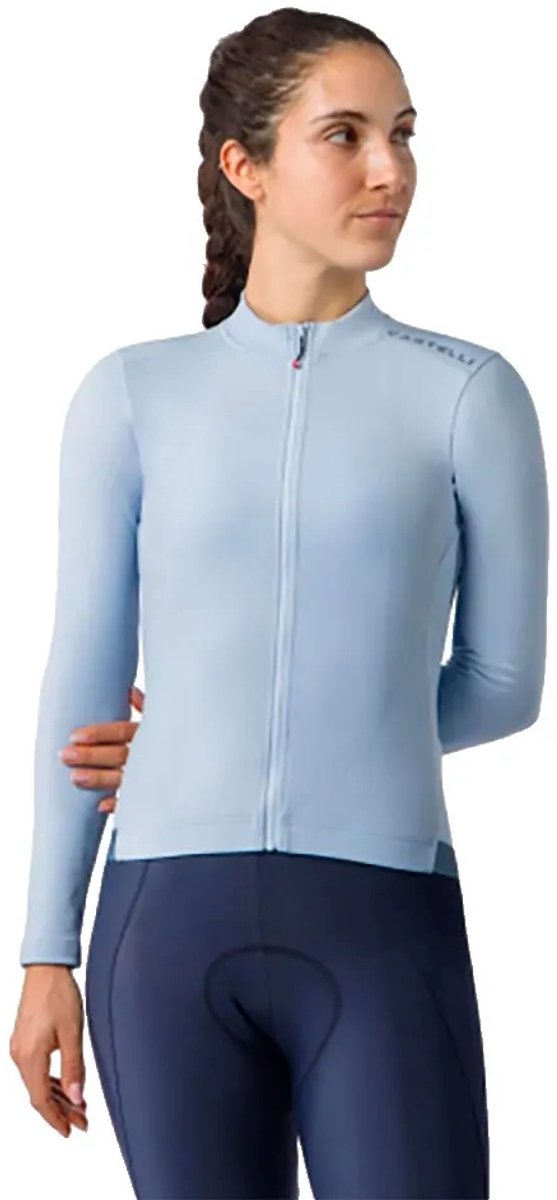 Castelli Espresso 2 Thermal Korte Mouw Wielertrui Blauw S Vrouw
