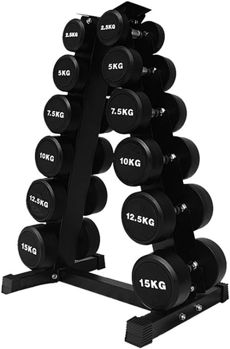 Halterrek met 6 niveaus, halteropbergorganizer, stalen halterrek voor thuistraining, belasting 200 kg