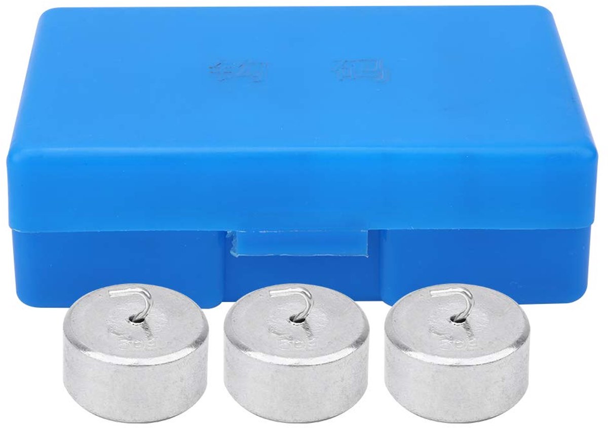 Kalibratiewichten set 10 stuks - 500 gram - met haken en ringen - voor digitale weegschaal - ideaal voor juwelenweegschalen