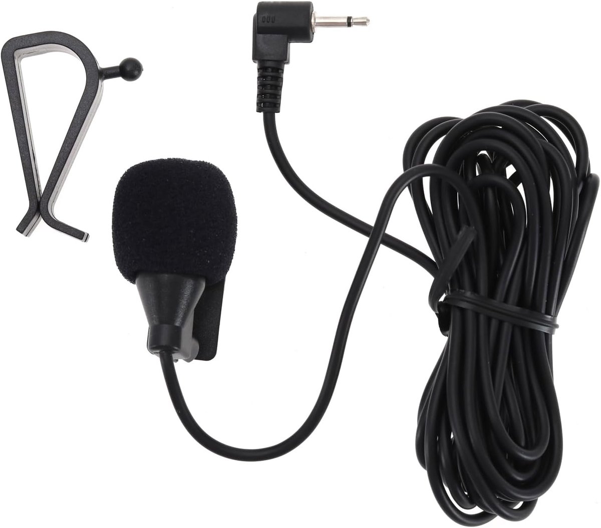 Clipmicrofoon - met spraakversterker - zwart - 2,5 mm aansluiting - voor GPS en stereo radio