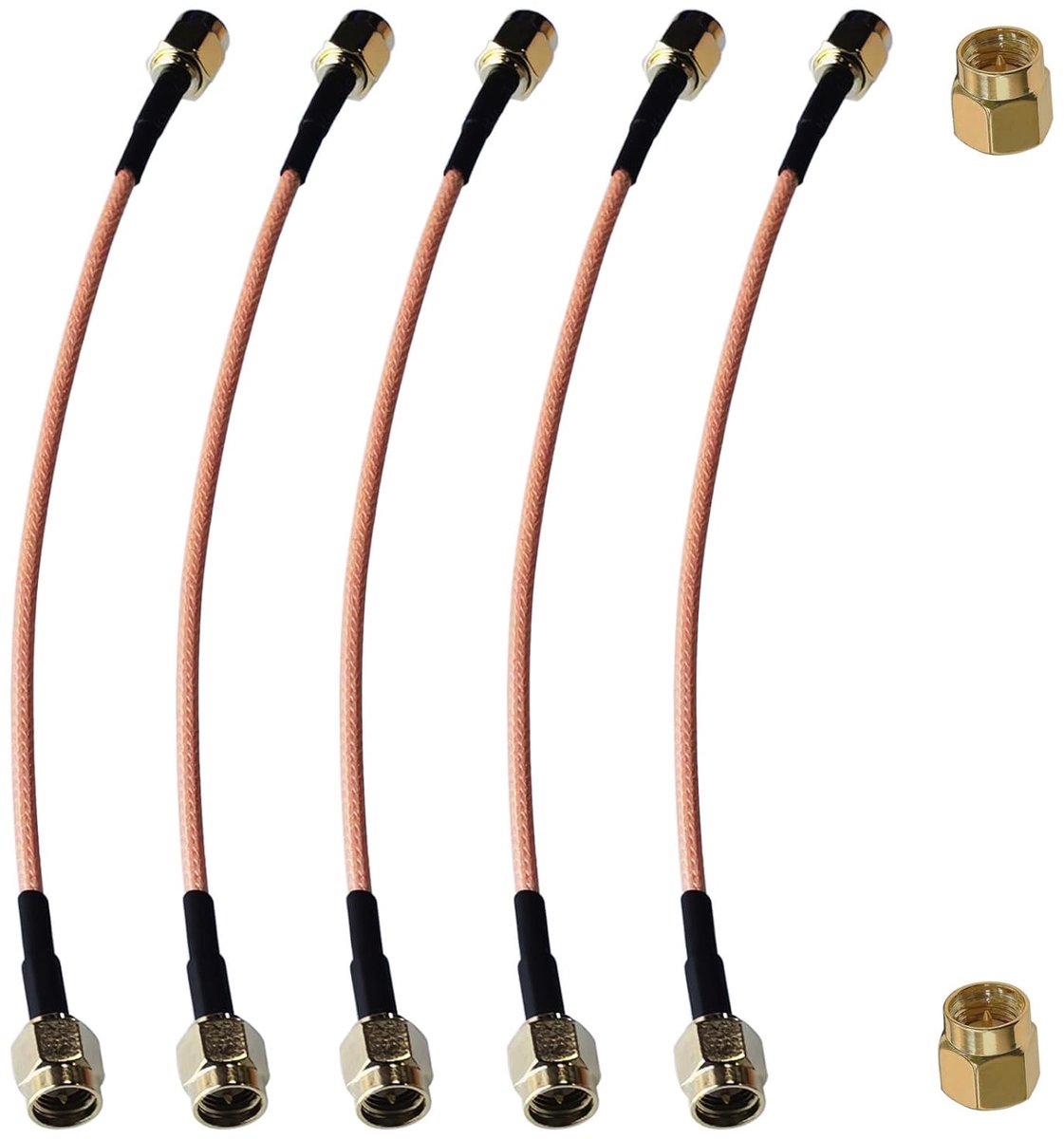 Coaxkabel 15cm - SMA plug naar SMA plug - RG316 - voor antenneverbinding