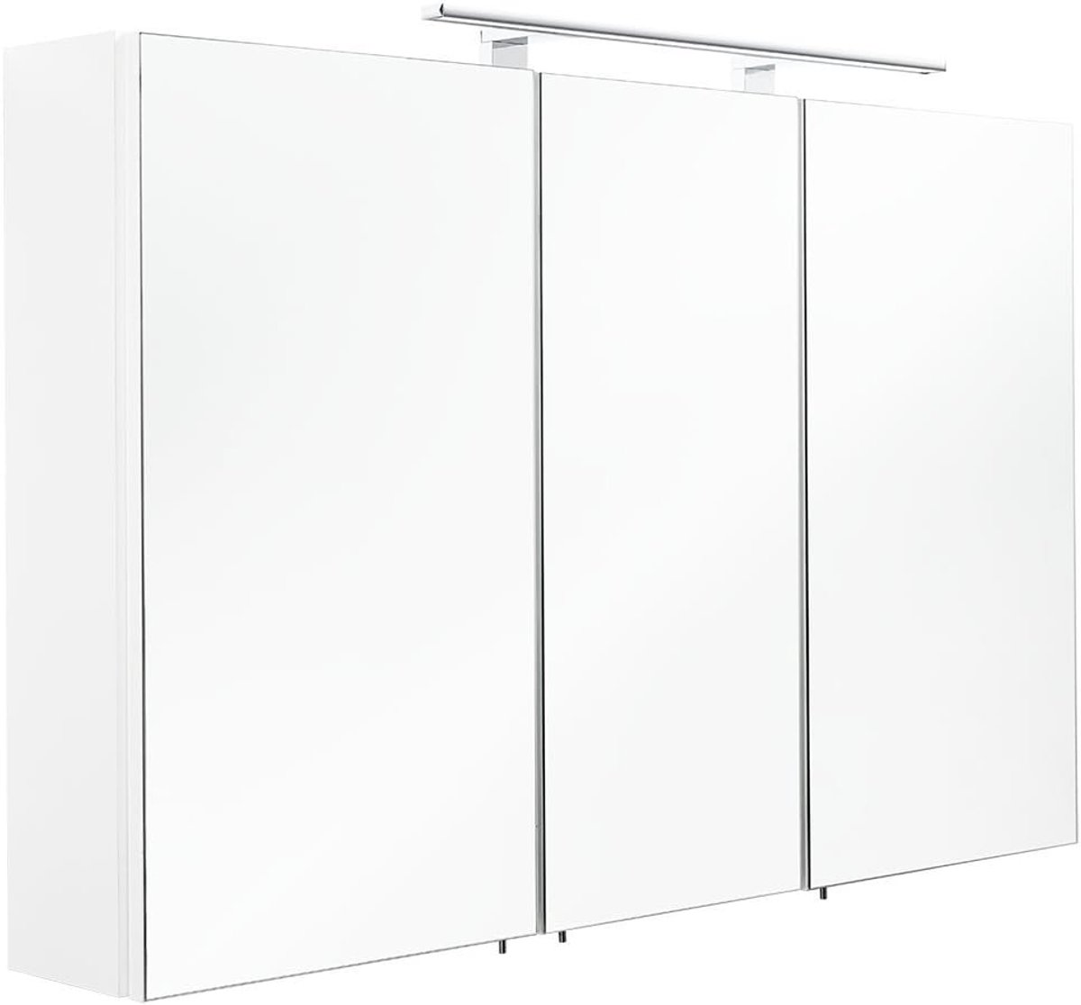 Spiegelkast, MDF, wit, 110 cm l x 16 cm b x 68 cm h