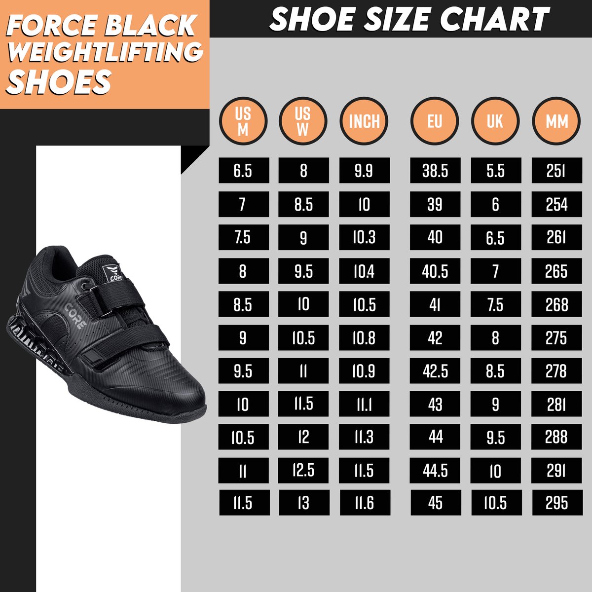 Nordcore Gewichthefschoenen Nordcore Force Zwart - EU43