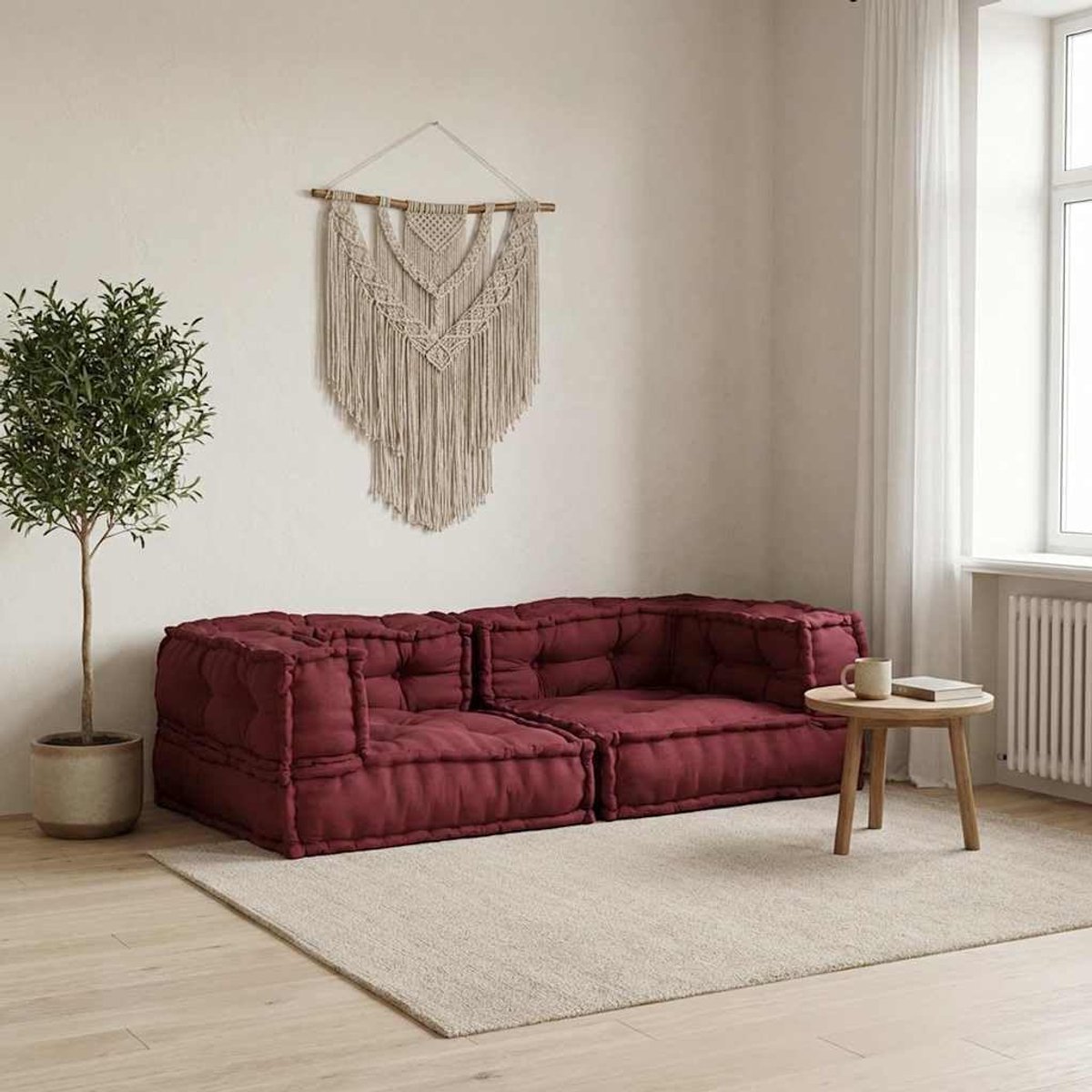 2-zitsbank kastanjebruin 140x70x36 cm