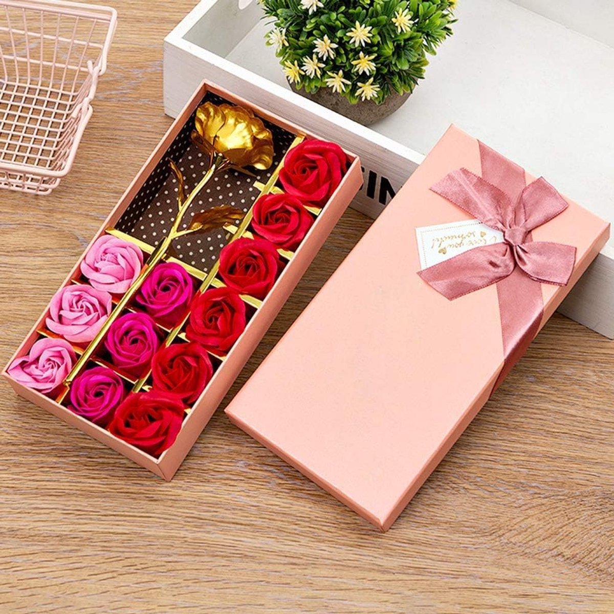 12 stuks geurzeepbloemen voor badkamer, roze bloemblaadjes, cadeau voor verjaardag, bruiloft en Valentijnsdag