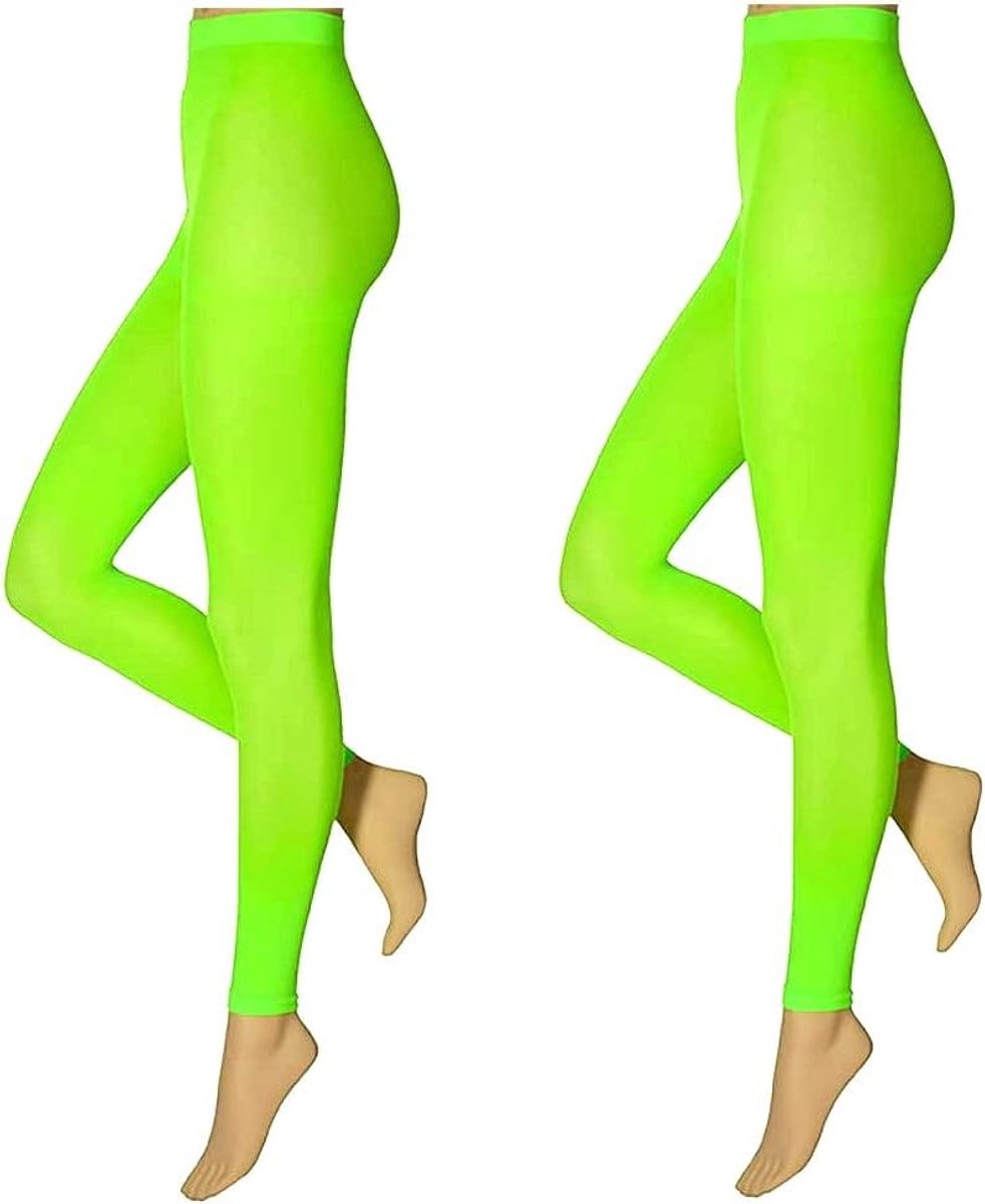 krautwear Leggins voor dames en meisjes, 60 denier, carnaval, yoga, zwart, rood, blauw, wit, rood, neon, roze, groen, geel