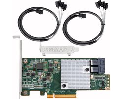 Compatibel met LSI 9300-8i IT Mode 8-poorts met SATA-kabels