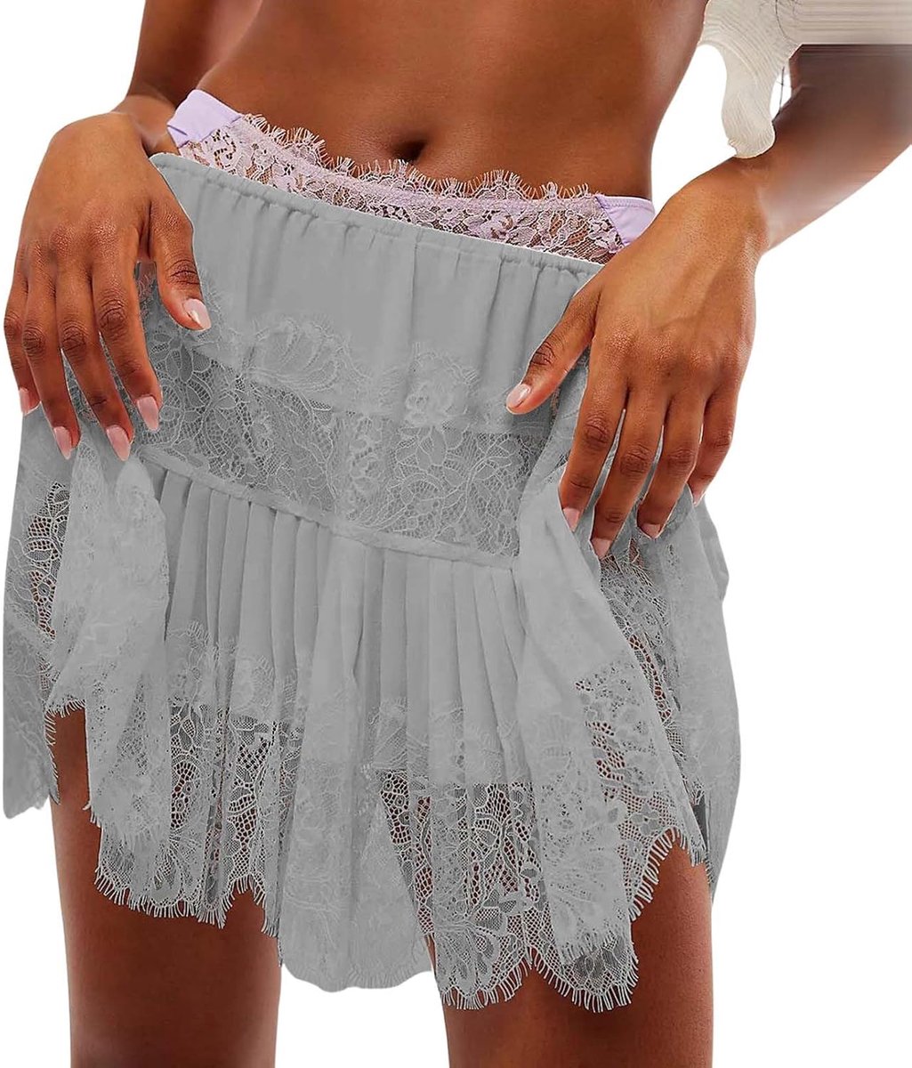 Damesrok met hoge taille, kort, recht, getailleerd, zomer, licht, comfortabel, effen, modieus, klassiek, modern, avond, chic, kantoor, A109