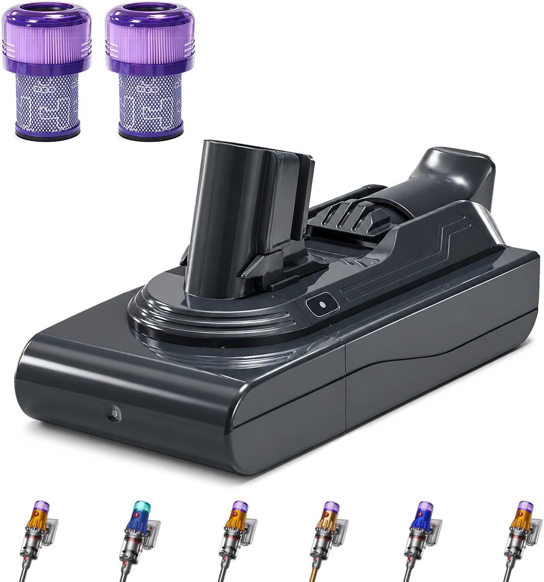 4500mAh V12 vervangende accu voor V12 Absolute Animal Motorhead Fluffy Extra Cyclone stofzuiger