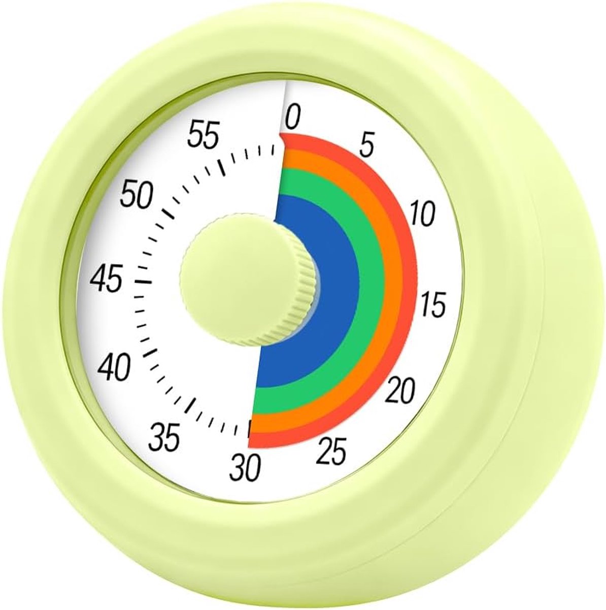 Timer voor kinderen, 60 minuten countdown, regenboogtimer voor kinderen, bureaustudie, kantoortafel en vergaderingen, koken in de keuken, stil tijdmanagement voor ADHD