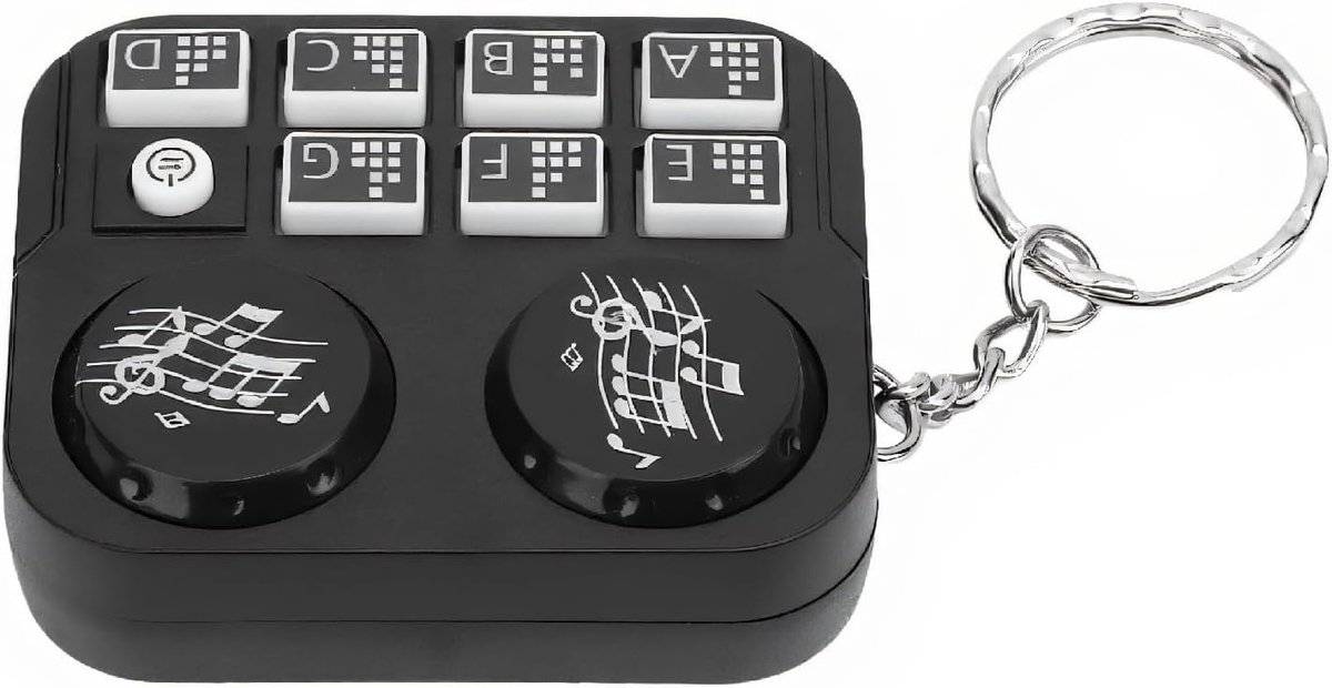 DJ-sleutelhanger met Kleurrijk Licht en Interactieve Geluidseffecten, DJ Gifts-sleutelhanger Muziekproducent-cadeaus, DJ-hangersleutelhangers DJ-sieraden DJ-sleutelhanger,