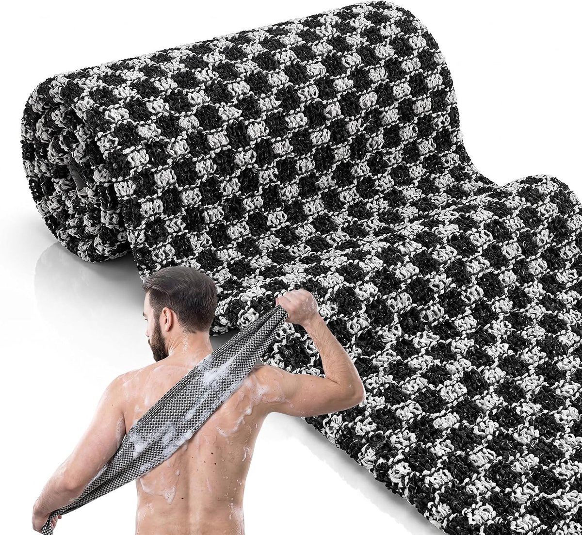 1 stuk exfoliërende douchehanddoek, exfoliërende handdoek, handdoek