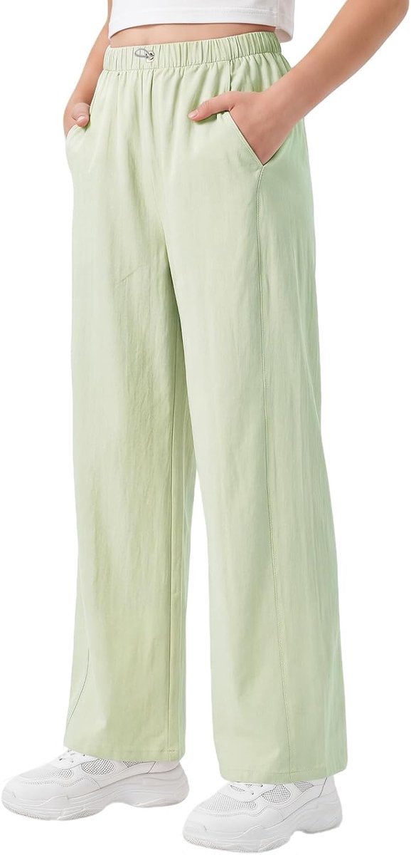 Broek Meisje Kinderen Waterdicht UPF 50+ Baggy Broek Met Verstelbare Elastische Taille Comfortabel Ademend Zomer Casual Joggingbroek Outdoor Lichte Regenbroek Voor Tiener 5-15 Jaar