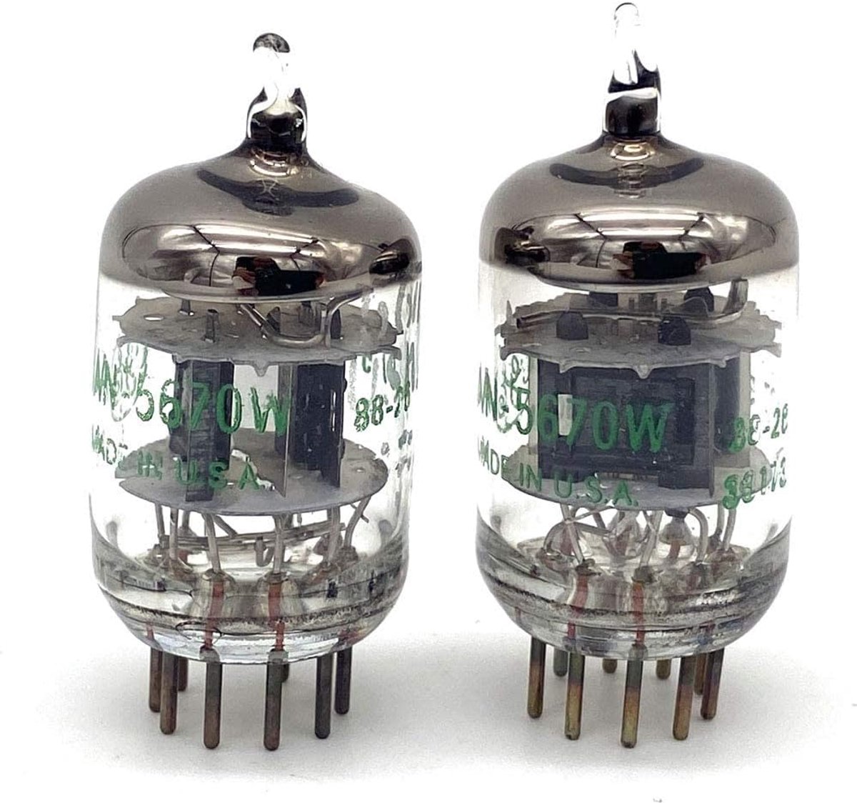 Paar 7 Pin GE5670 vacuümbuizen Upgrade voor 6N3 6H3n 2C51 Zwart Schermring