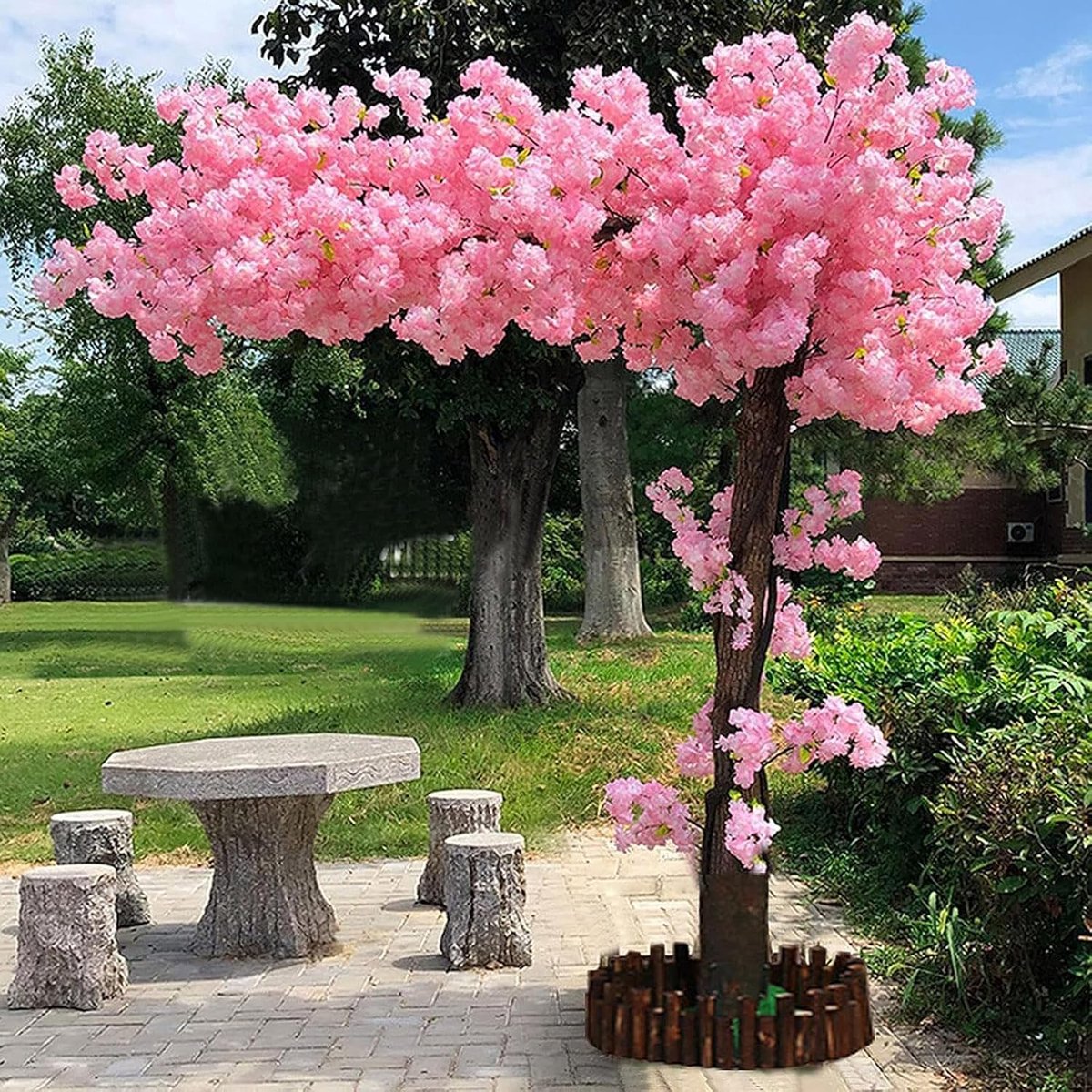 Kunstmatige Kersenbloesem Boom Grote Simulatie Sakura Boom Nep Kers Simulatie Wensboom Binnen voor Buiten Thuis Bruiloft Hotel Winkelen,1.8X1.5M