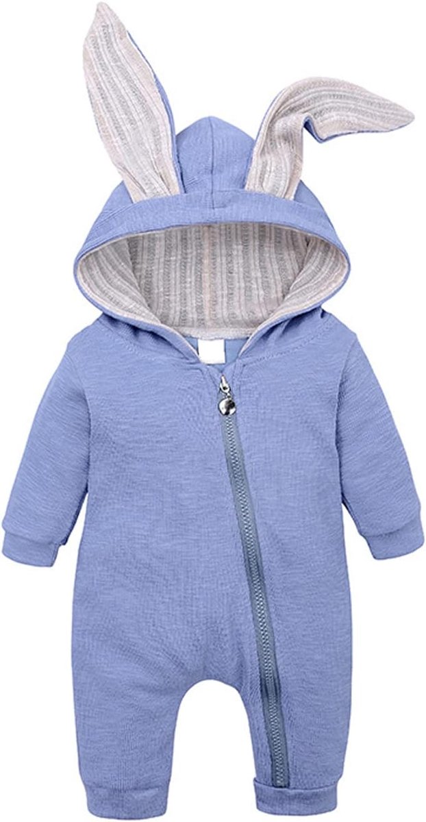 Baby Jongens Meisjes Katoenen Romper Lange Mouw Capuchon Rits Jumpsuit Bodysuit Baby Herfst Kleding Pyjama Outfit