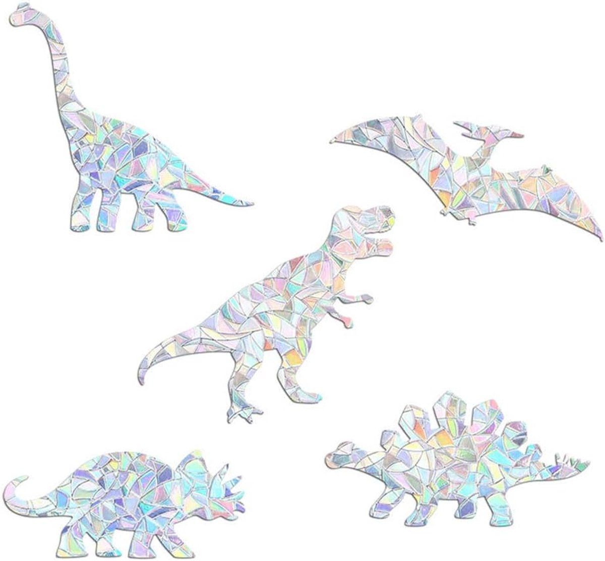 Raamstickers, zonnevangers, decoraties, 5 stuks regenboog zonnevanger, raamstickers, anti-botsing raamstickers, stickers voor vogels, voor ramen thuis