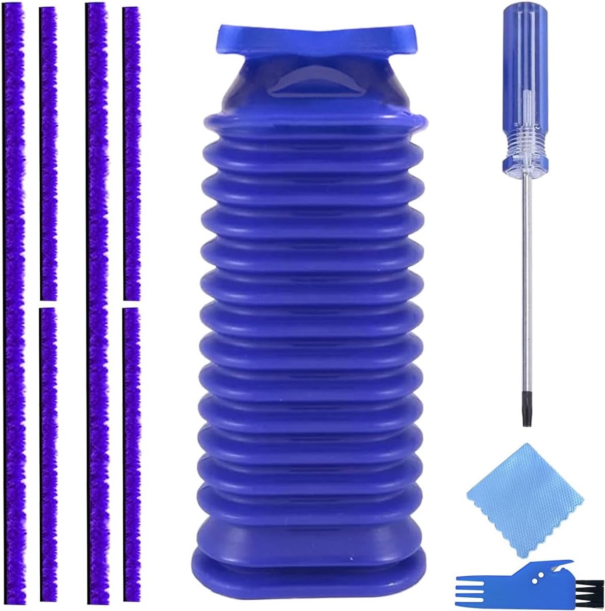 Stripe Blauwe Slang voor Dyson V7 V8 V10 Stofzuiger Vervangende Onderdelen Onderste Kanaal Blauwe Slang Trommelrol Zuigslang Blauwe Slang Zachte Viltstrips Accessoiresset