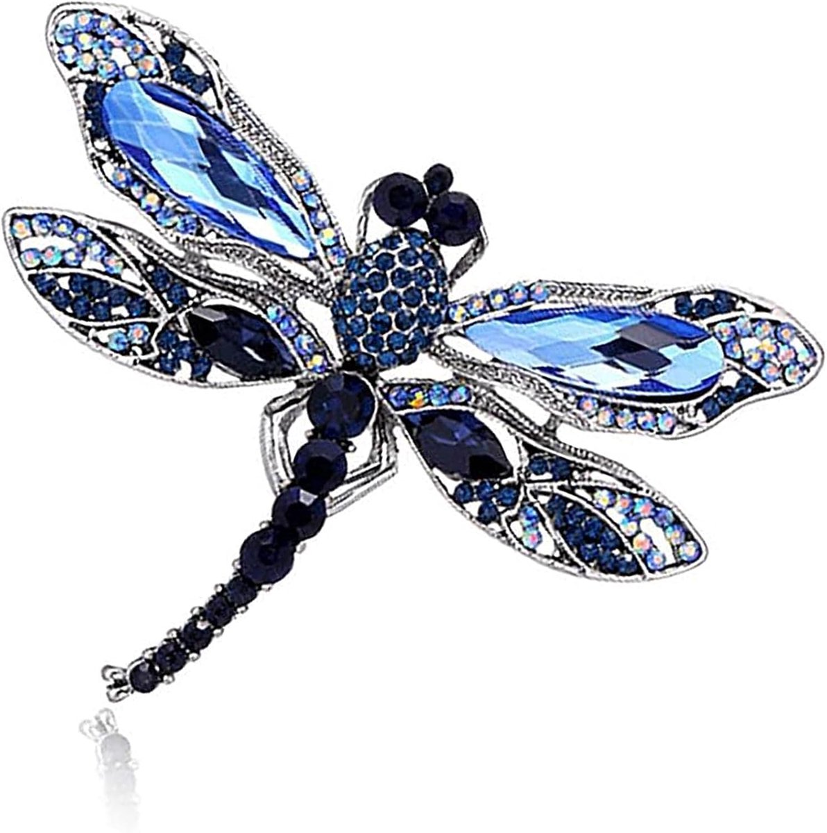 Dames strass broche, dierbroche, kristallen pin broche, libelle broche pin elegante stijl voor vrouwen kleding decoratie bovenkleding, metaal, kristal