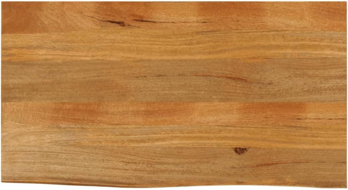 Tafelblad met boomrand, vervangend tafelblad, eettafelblad, houten tafelblad, vervangingsplaat voor tafel, geschikt voor eetkamer, hotel, café, restaurant, 100 x 60 x 2,5 cm, massief hout